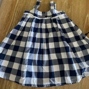 Girl dress. Size 5–6 Mayoral. White and Navy blue.